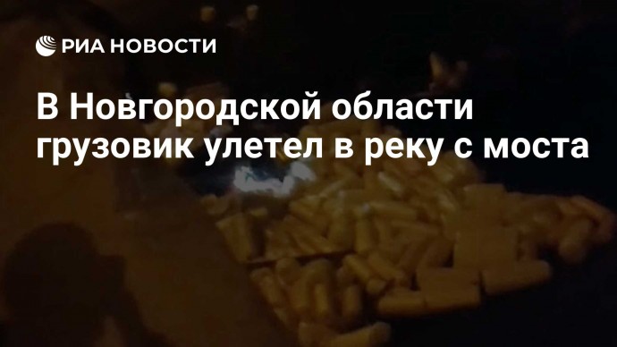 В Новгородской области грузовик улетел в реку с моста
