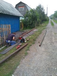 Замена отрезка трубы для полива